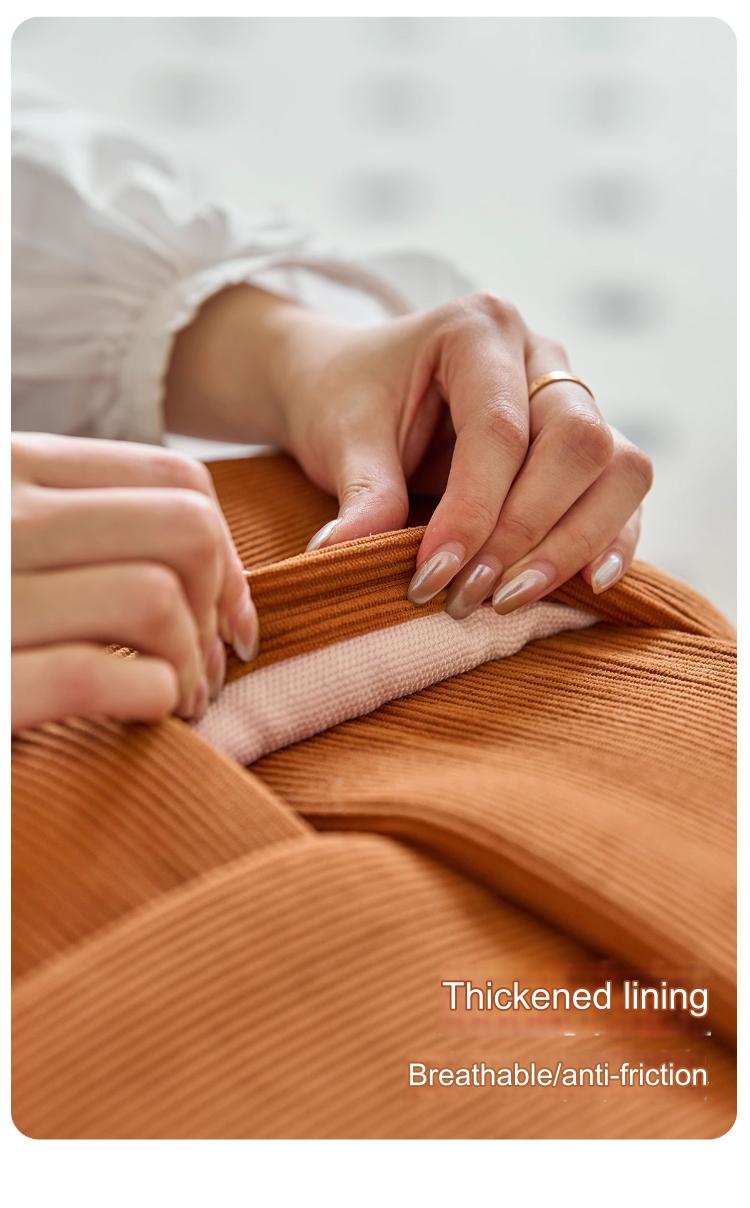 Corduroy Caramel Twist Stool