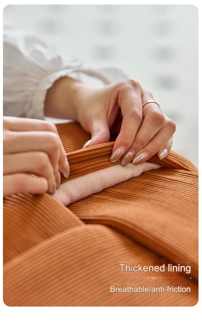 Corduroy Caramel Twist Stool