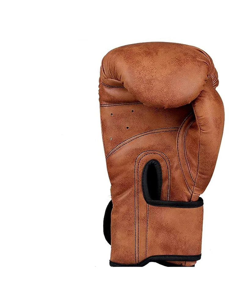 12oz Brown Leather Boxing Gloves for Sparring