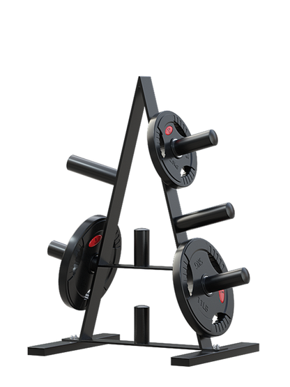 Heavy-Duty Household Barbell Plate Rack - Black Olympic Weight Storage