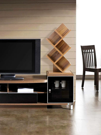 Walnut Wooden Book Storage Rack