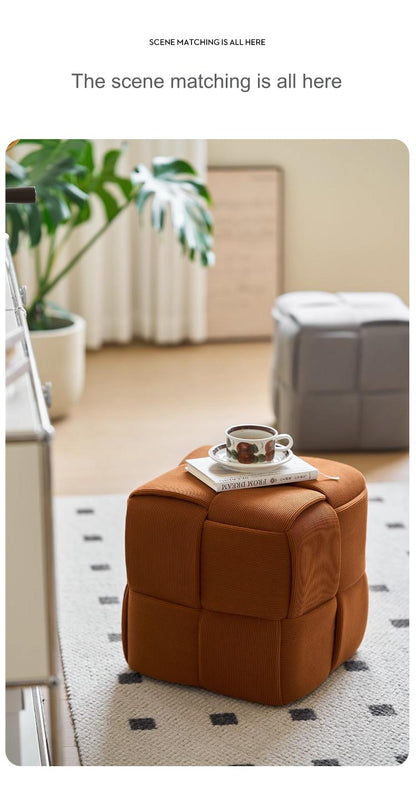 Corduroy Caramel Twist Stool