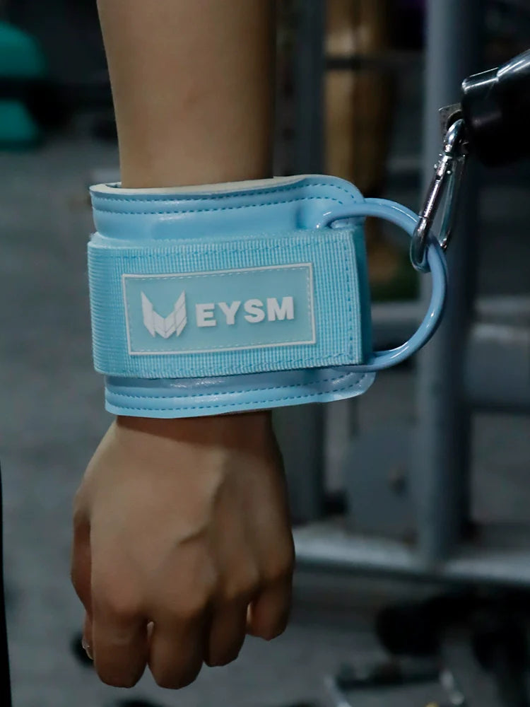 Ankle Buckle Fitness Rope Back Kick Assist Belt [Pair] - Blue