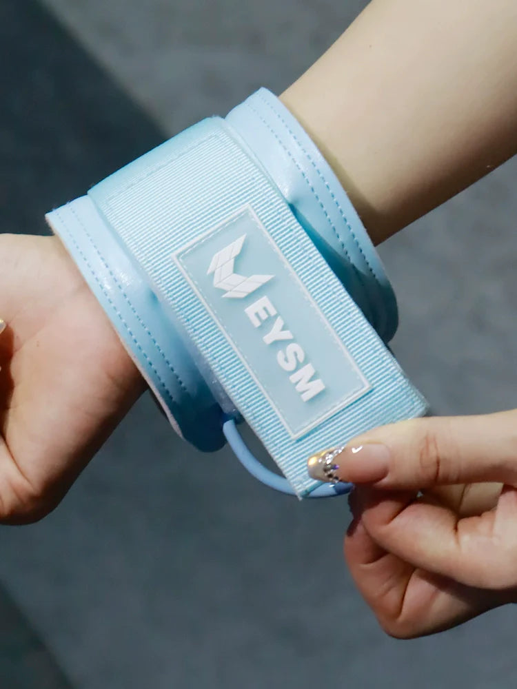 Ankle Buckle Fitness Rope Back Kick Assist Belt [Pair] - Blue