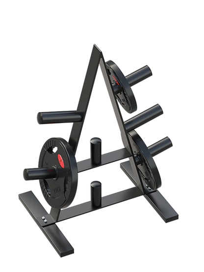 Heavy-Duty Household Barbell Plate Rack - Black Olympic Weight Storage