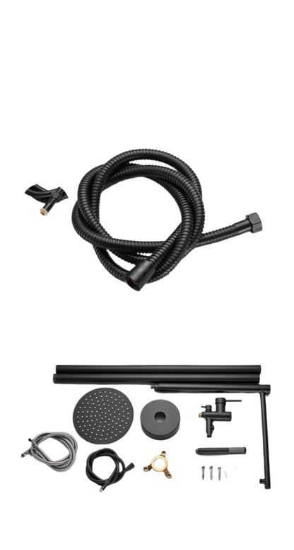 Outdoor Wall-Mounted Shower Column with Hot & Cold Water