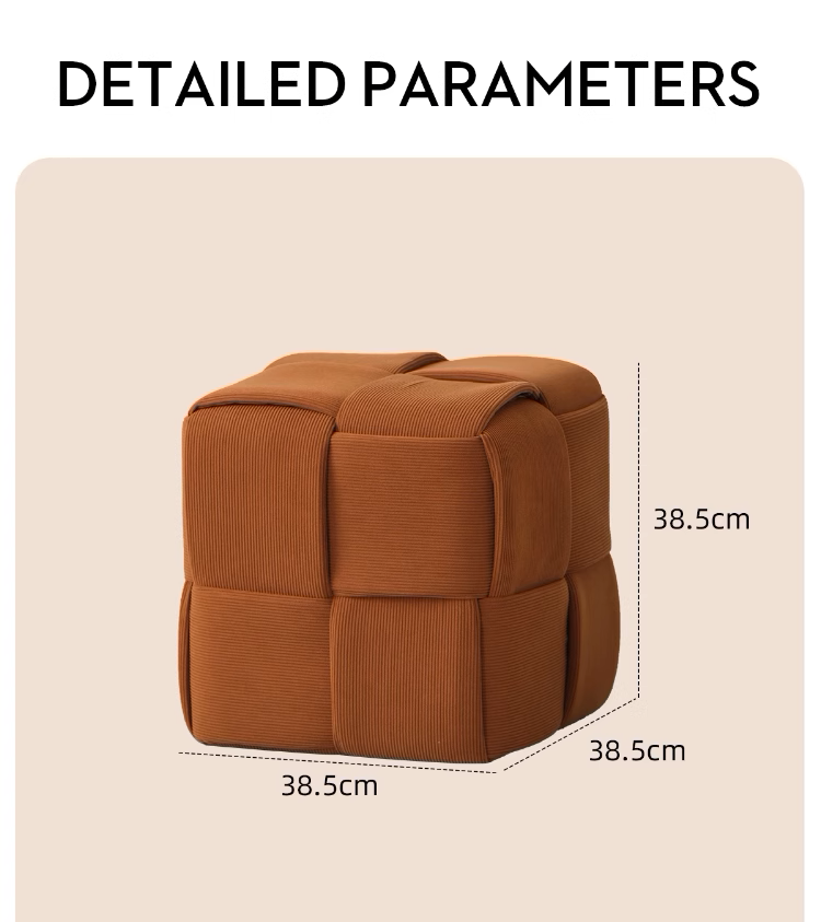 Corduroy Caramel Twist Stool