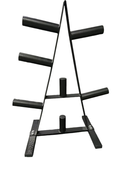 Heavy-Duty Household Barbell Plate Rack - Black Olympic Weight Storage