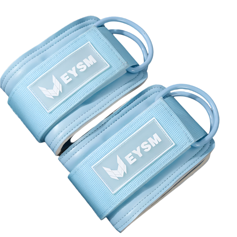 Ankle Buckle Fitness Rope Back Kick Assist Belt [Pair] - Blue