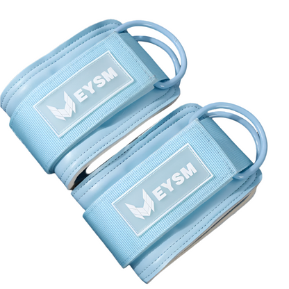 Ankle Buckle Fitness Rope Back Kick Assist Belt [Pair] - Blue