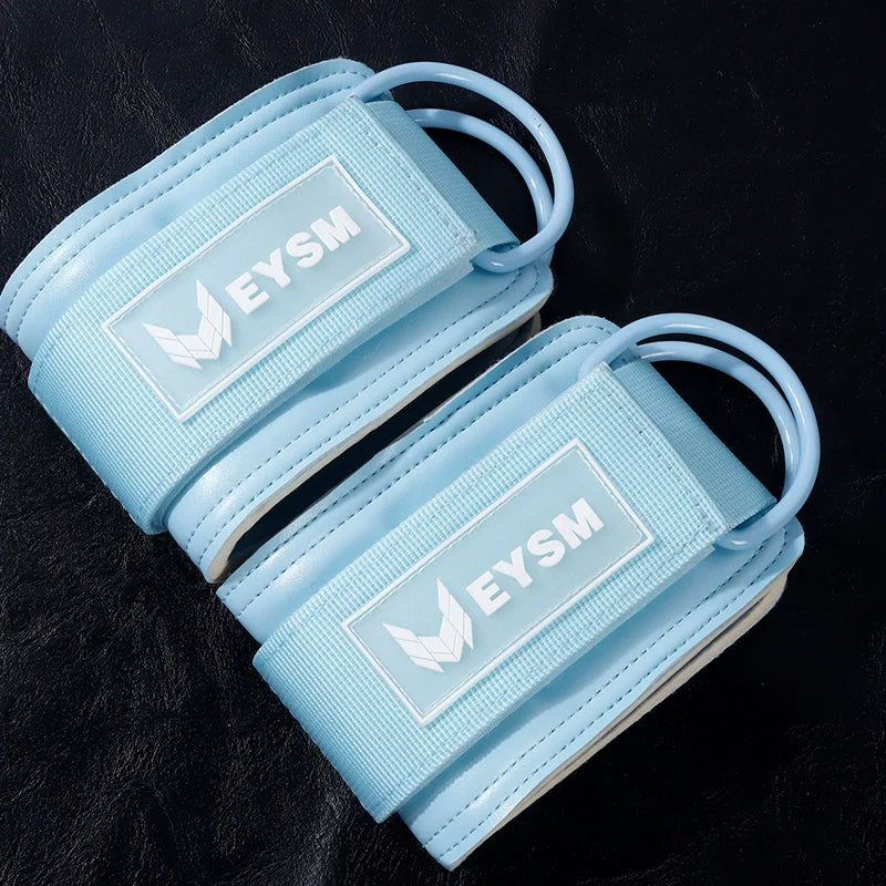 Ankle Buckle Fitness Rope Back Kick Assist Belt [Pair] - Blue