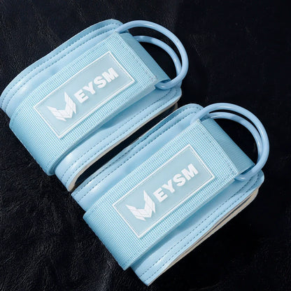 Ankle Buckle Fitness Rope Back Kick Assist Belt [Pair] - Blue