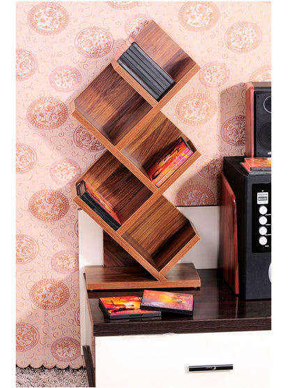 Walnut Wooden Book Storage Rack