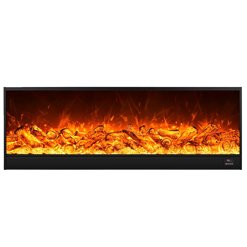 Electric Fireplace Heater with Simulated Flame and Decorative Cabinet