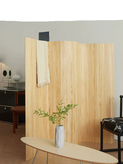 Wooden Folding Room Divider Privacy Screen