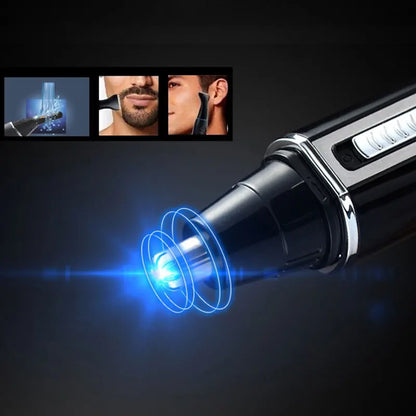 Rechargeable 4-in-1 Micro Hair Trimmer Electric Shaver Black