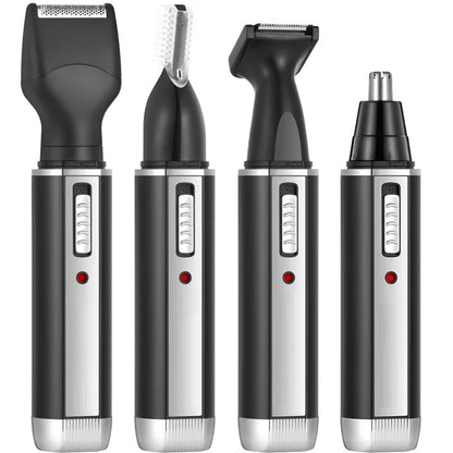 Rechargeable 4-in-1 Micro Hair Trimmer Electric Shaver Black