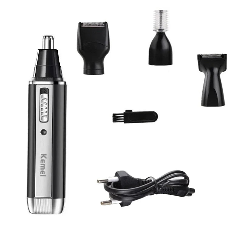 Rechargeable 4-in-1 Micro Hair Trimmer Electric Shaver Black