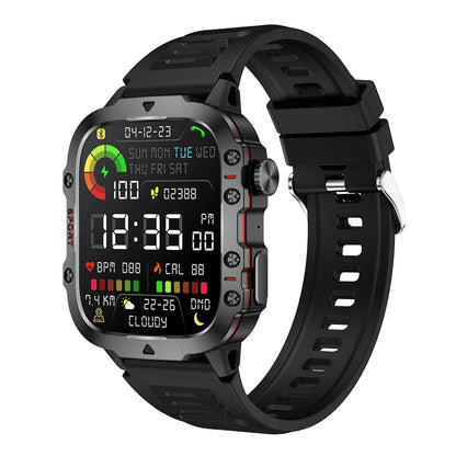 Smart Watch Fitness Bluetooth Call Waterproof (Black)