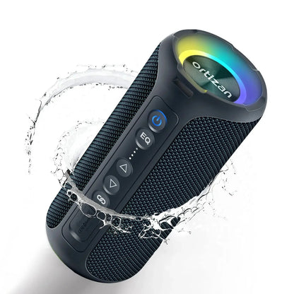 40W Waterproof Bluetooth Speaker with LED Light (Black)