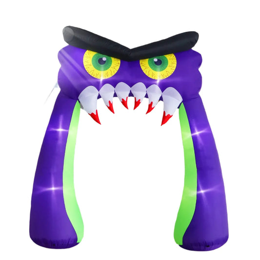 10FT Giant Owl Halloween Inflatable Archway with LED Lights