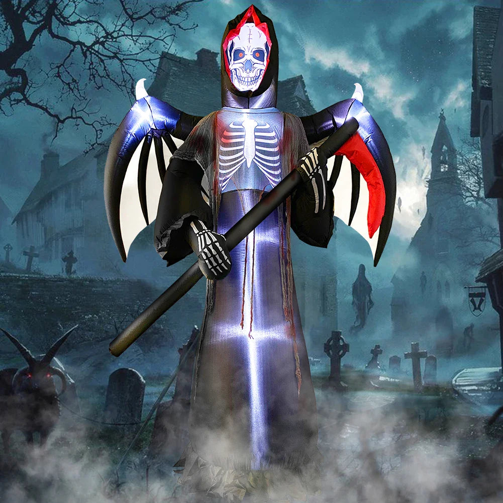 Halloween Inflatable Grim Reaper with Radar Sound Control