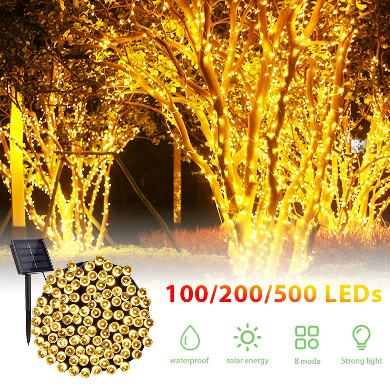 Outdoor Solar Fairy String Lights LED Waterproof