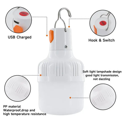 USB Rechargeable LED Outdoor Lantern for Camping & Emergency