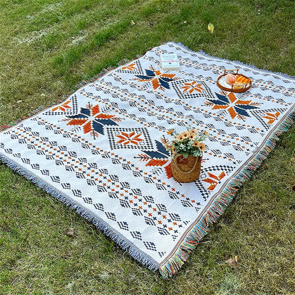 Bohemian Style Tassel Blanket & Picnic Mat