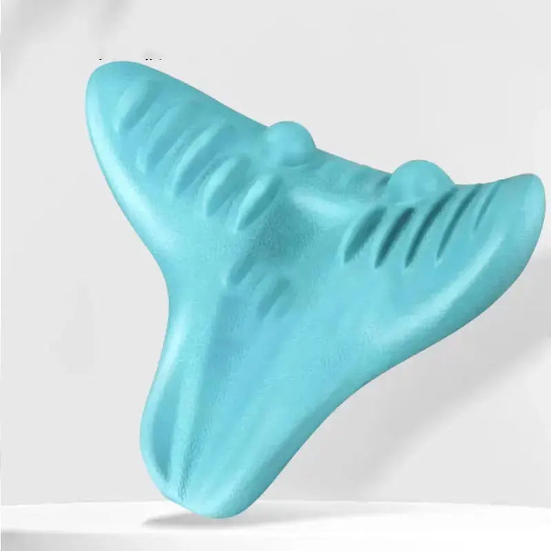 PC Pillow Cervical Traction Device Neck & Shoulder Relaxer Blue