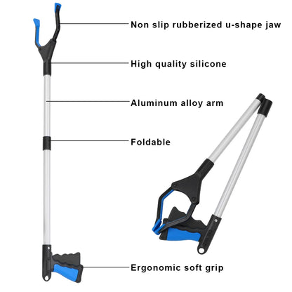 Foldable Grabber Reacher Tool – Collapsible Garbage Picker