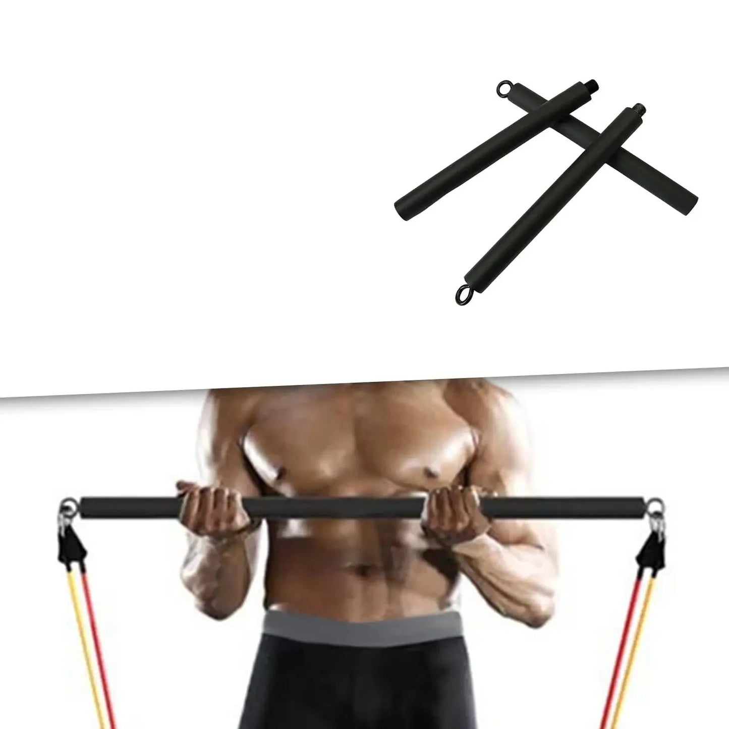 Pilates Resistance Stick with Bands