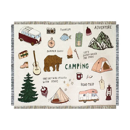 Squirrel Decorative Outdoor Camping Blanket