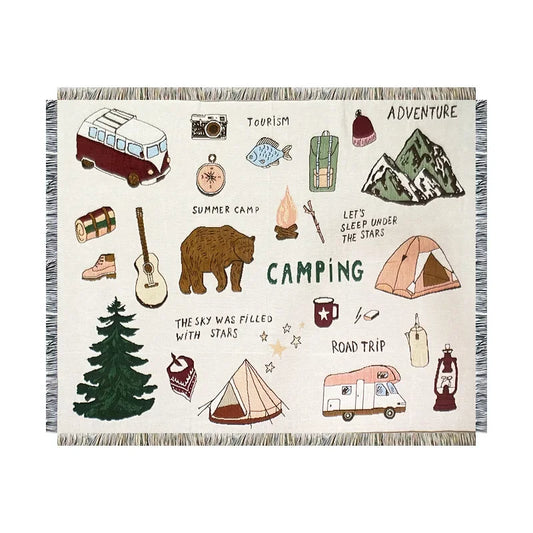 Squirrel Decorative Outdoor Camping Blanket