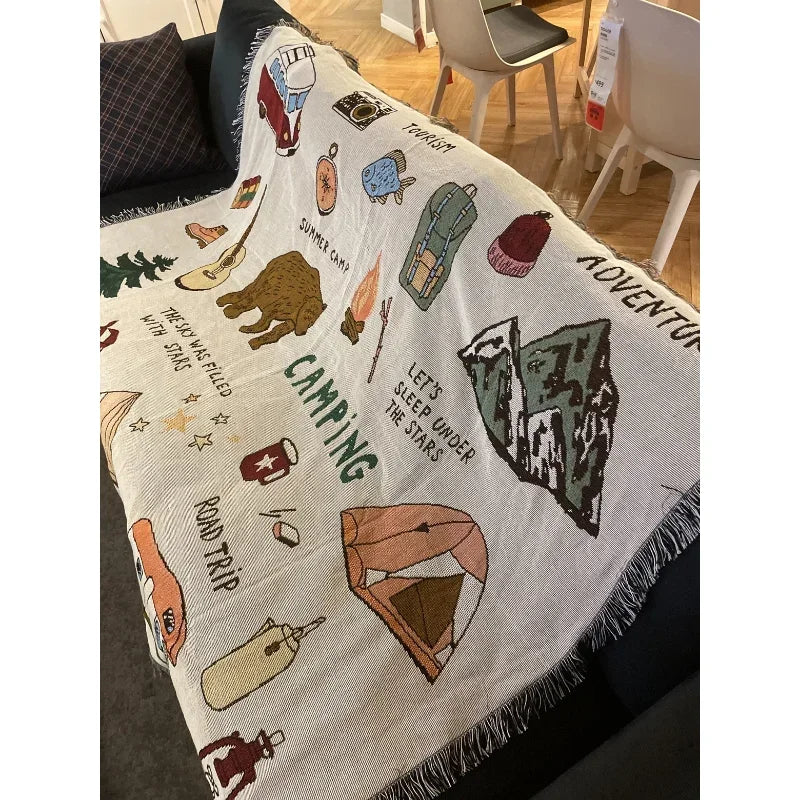 Squirrel Decorative Outdoor Camping Blanket