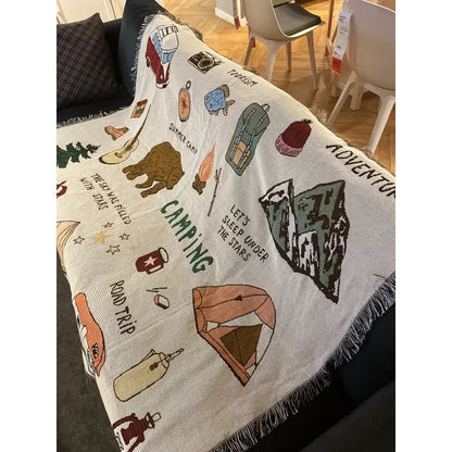 Squirrel Decorative Outdoor Camping Blanket