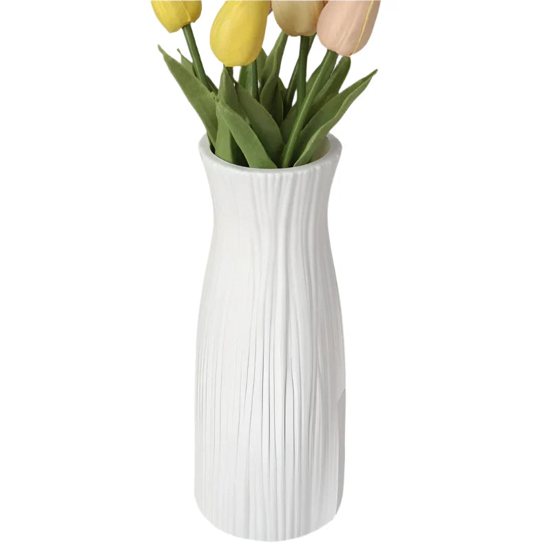 White Plastic Vase for Home and Wedding Decor