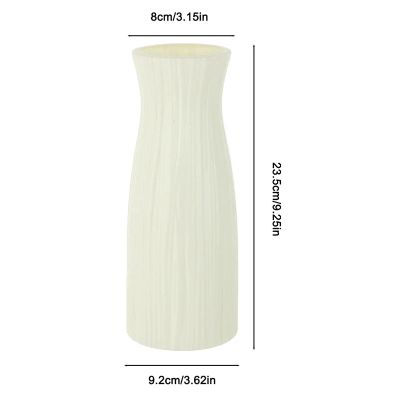 White Plastic Vase for Home and Wedding Decor