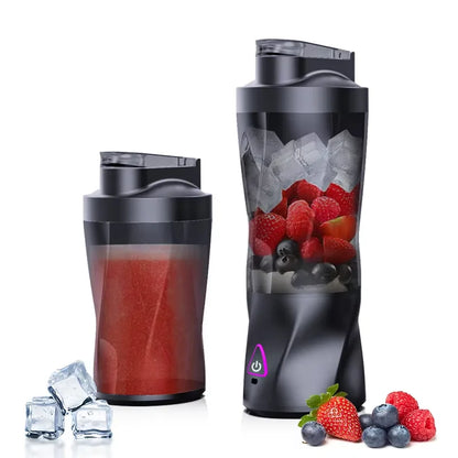 700ML Portable Electric Juice Cup High Powered USB Blender Black