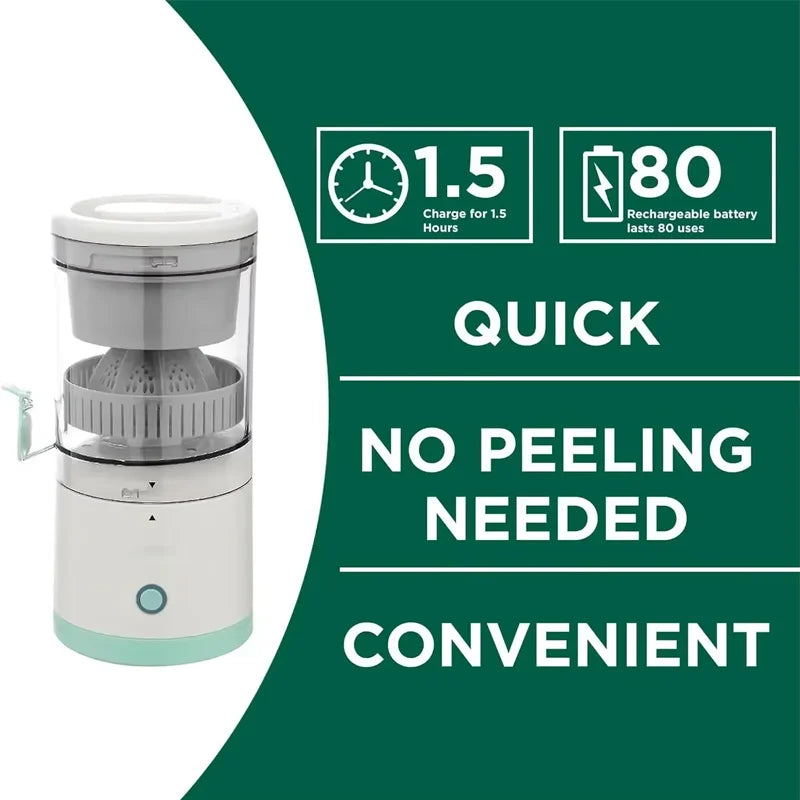 Portable Electric Citrus Juicer USB Rechargeable White