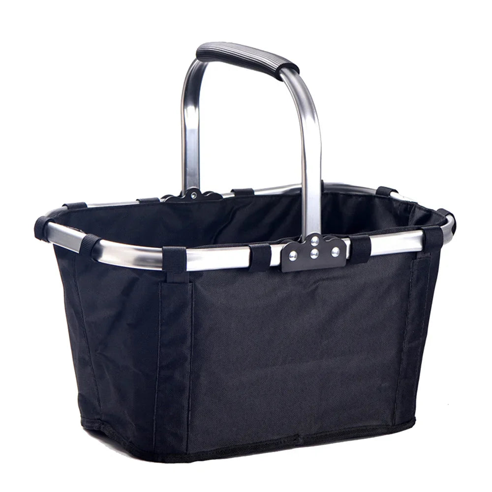 Foldable Grocery Basket with Handle for Shopping & Picnic