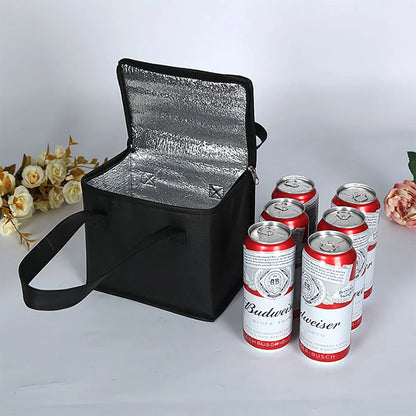 Portable Insulated Lunch Cooler Bag (Black)