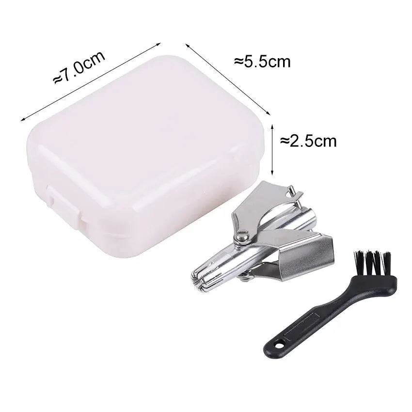 Portable Stainless Steel Manual Nose Hair Trimmer Silver