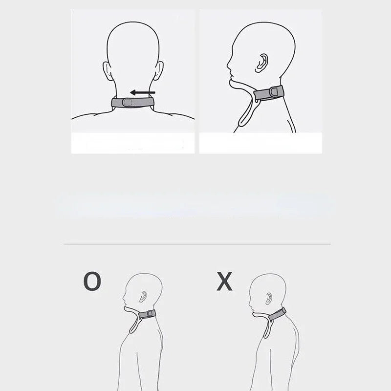 Adjustable Cervical Neck Brace Posture Corrector & Traction Support White