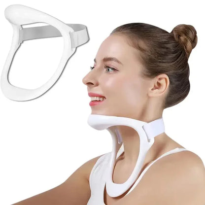 Adjustable Cervical Neck Brace Posture Corrector & Traction Support White