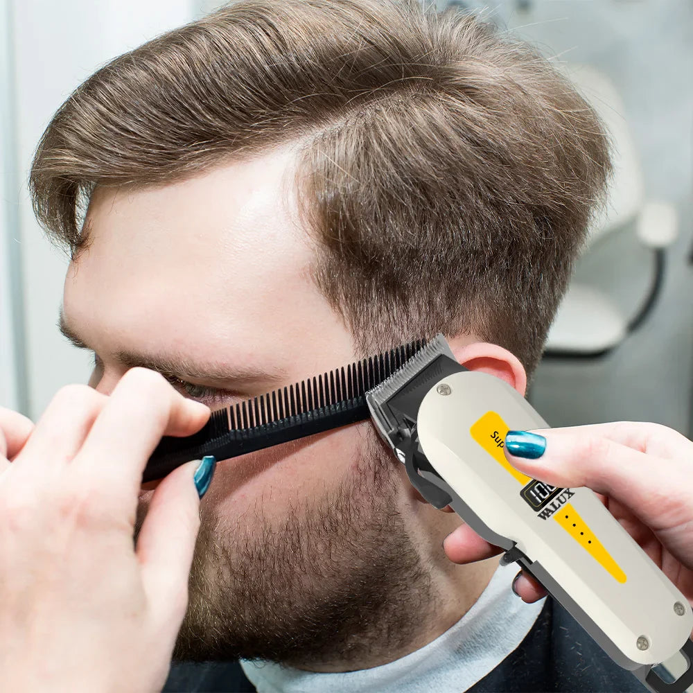 Professional USB Rechargeable Hair Clipper LCD Display Yellow