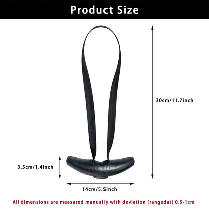 Heavy Duty Pull Up Handles Rubber Neutral Grip Black