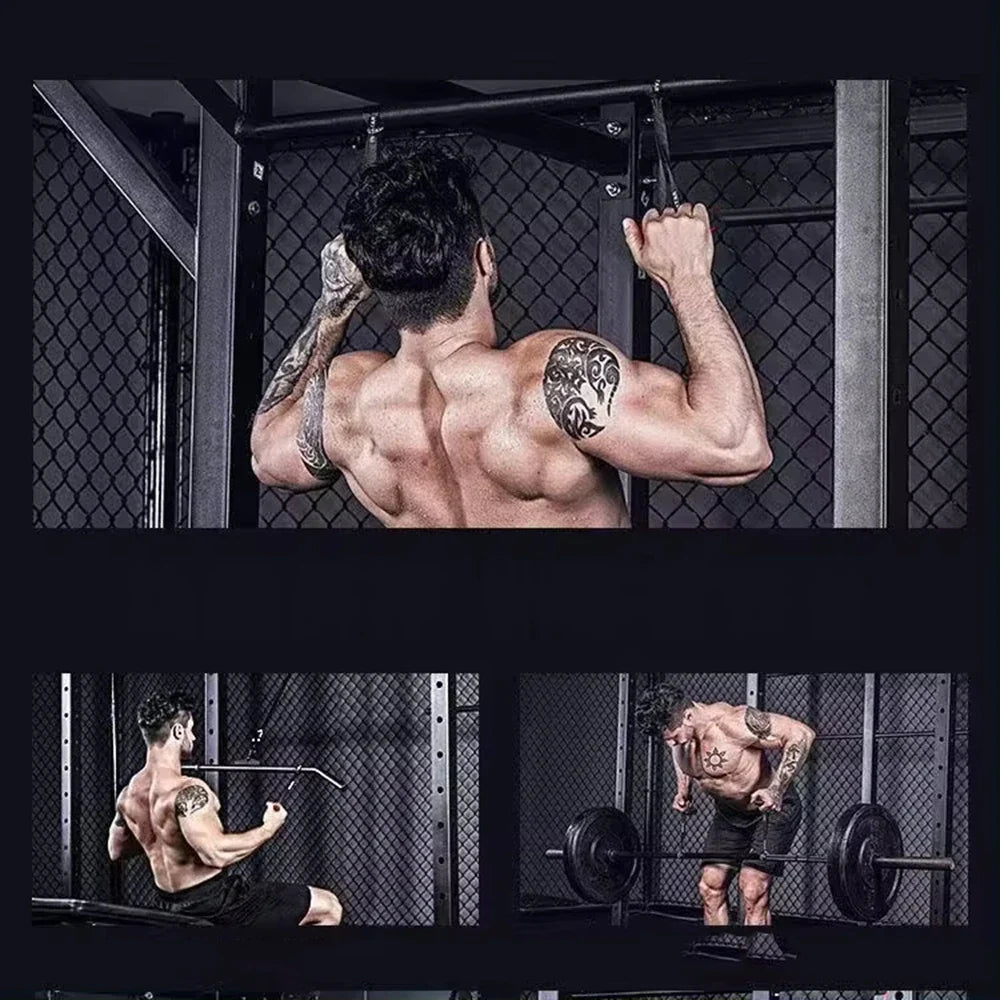 Heavy Duty Pull Up Handles Rubber Neutral Grip Black