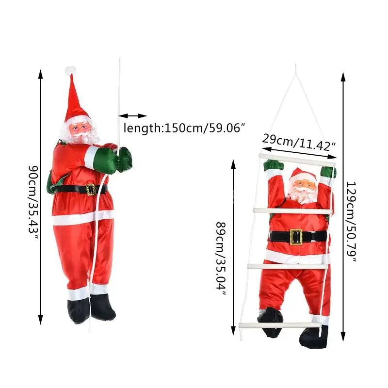 Christmas Santa Pendant Ladder Rope Climbing Santa