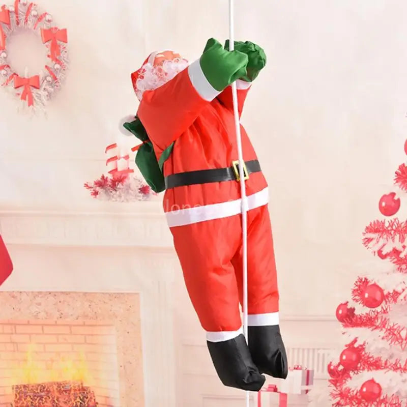 Christmas Santa Pendant Ladder Rope Climbing Santa